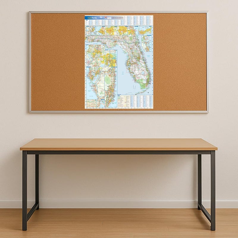 Globe Turner Florida State Wall Map - 22 x 30 inches - Paper - Flat Tubed - Image 2